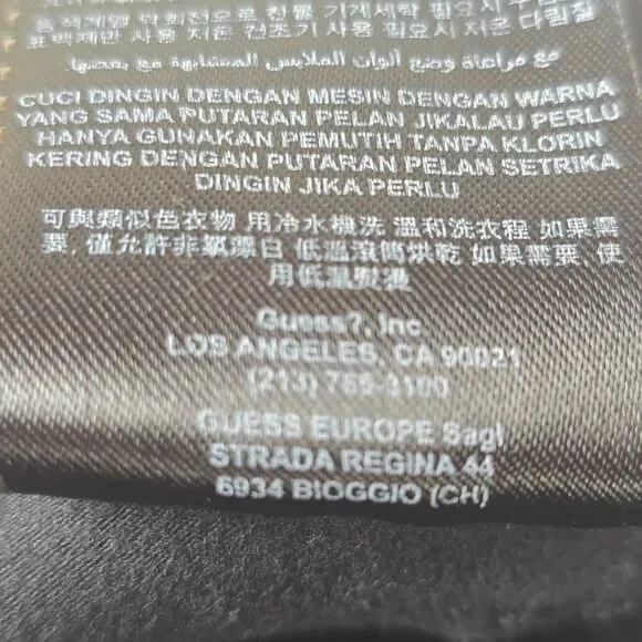 Guess Legging Slim Fit Low Rose Women's 26 Black with Pockets - Picture 15 of 16